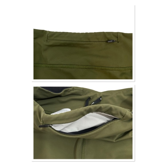 Nike Soul Cycle Olive Green & White Cropped Dri-Fit Athletic Running Leggings, S - Picture 7 of 16